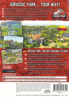 Jurassic Park - Operation Genesis box cover back